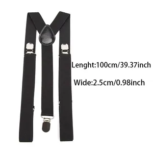 <span class=keywords><strong>Tirantes</strong></span> Elásticos de Color Sólido para Hombre, Ajustables <span class=keywords><strong>con</strong></span> Correas, Sin Hebilla, para <span class=keywords><strong>Traje</strong></span> de Boda, Falda, Accesorio de Moda, Regalo - Product Image 2
