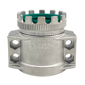 مشبك أمان معدني قوي للخراطيم من الفولاذ المقاوم للصدأ والألومنيوم، بأربعة مسامير متشابكة، متوافق مع معيار DIN2817 - Product Image 1