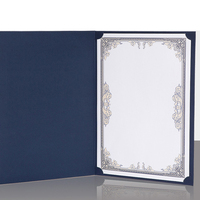 Porte-certificats brillants à une face avec bordure dorée pour certificats, cartes, documents, diplômes