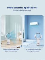 TP05 PLUS CE CB Nouveauté Ventilateur de table numérique sans pales à refroidissement intelligent avec télécommande, rotation à 360°, vent puissant, faible bruit