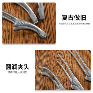 Elephant Retro Stainless Steel Barbecue Tongs Heavy Duty For Grilling Steak Buffet Cooking <b>Tools</b> - Product Image 4