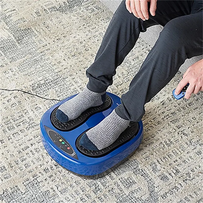 Tudin Power Legs piattaforma con piastra vibrante massaggiatore per la cura dei piedi a infrarossi circolazione sanguigna con teste di digitopressione rotanti