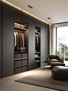 <span class=keywords><strong>Armoire</strong></span> en bois de style moderne avec porte battante en panneau mélaminé, meubles de chambre à coucher - Product Image 1