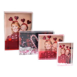 Cadre <span class=keywords><strong>photo</strong></span> <span class=keywords><strong>3D</strong></span> en plastique 2*3 de haute qualité pour cadeau souvenir <span class=keywords><strong>Photo</strong></span> personnalisée pour sublimation liquide paillettes vente en gros - Product Image 4