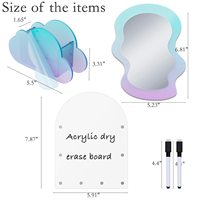 Tableau blanc magnétique, miroir de casier magnétique nuage et porte-stylo magnétique pour accessoires de casier scolaire vente en gros