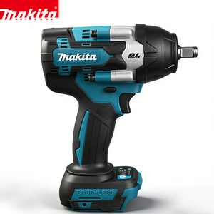<span class=keywords><strong>Clé</strong></span> à chocs sans fil Makita 18V LXT, moteur sans balais, vitesse variable, <span class=keywords><strong>clé</strong></span> à chocs robuste au lithium pour atelier automobile, travaux de construction - Product Image 1