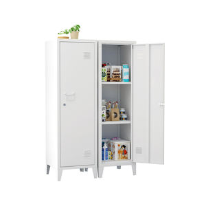 Armario de Almacenamiento Metálico con Cerradura, Puerta y Estantes Extraíbles, Armario <span class=keywords><strong>Estrecho</strong></span> para <span class=keywords><strong>Cocina</strong></span> o Baño - Product Image 1
