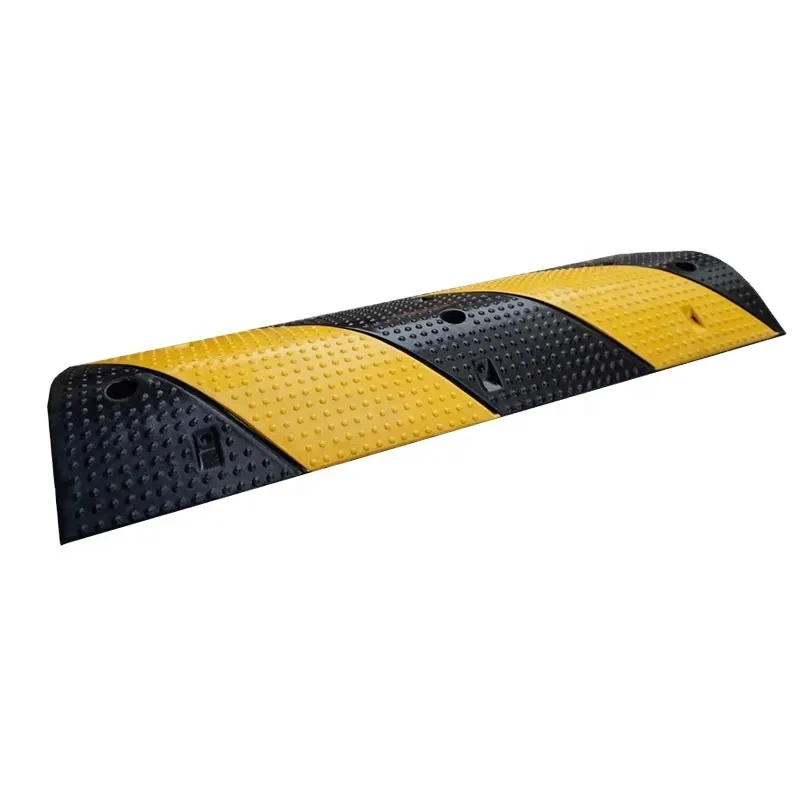 China Wholesale Rubber Speed Bump Yellow & Black Rubber Speed Hump