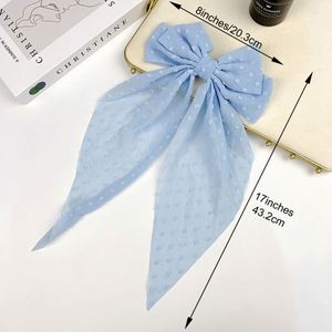 YUSE 8-Inch Oversized Bow Hairpin French <b>Spring</b> <b>Clip</b> Ribbon Fairy Girl Style Kids Party Acetate Ponytail Headwear Home Use - Product Image 3