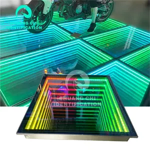 Thời trang sang trọng trong nhà chiếu sáng LED đầy đủ màu sắc LED Video gương Đảng ánh sáng sân khấu lên sàn nhảy múa gạch 10 Glass DC 12V IP67