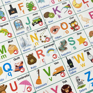 Nouvelle version interactive Alphabets portugais affiches parlantes Machine d'apprentissage autre <span class=keywords><strong>jouet</strong></span> éducatif pour tout-petits pour les enfants - Product Image 2