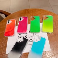 Coque de téléphone transparente souple en TPU, effet sable mouvant lumineux, antichoc, compatible avec iPhone 16 Pro Max 14 Plus Plus, directement de l'usine