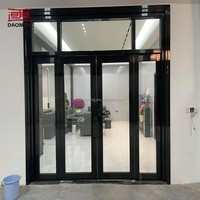 Porte française à double vitrage en aluminium à pont thermique, grande taille personnalisable, pour villa, terrasse, jardin