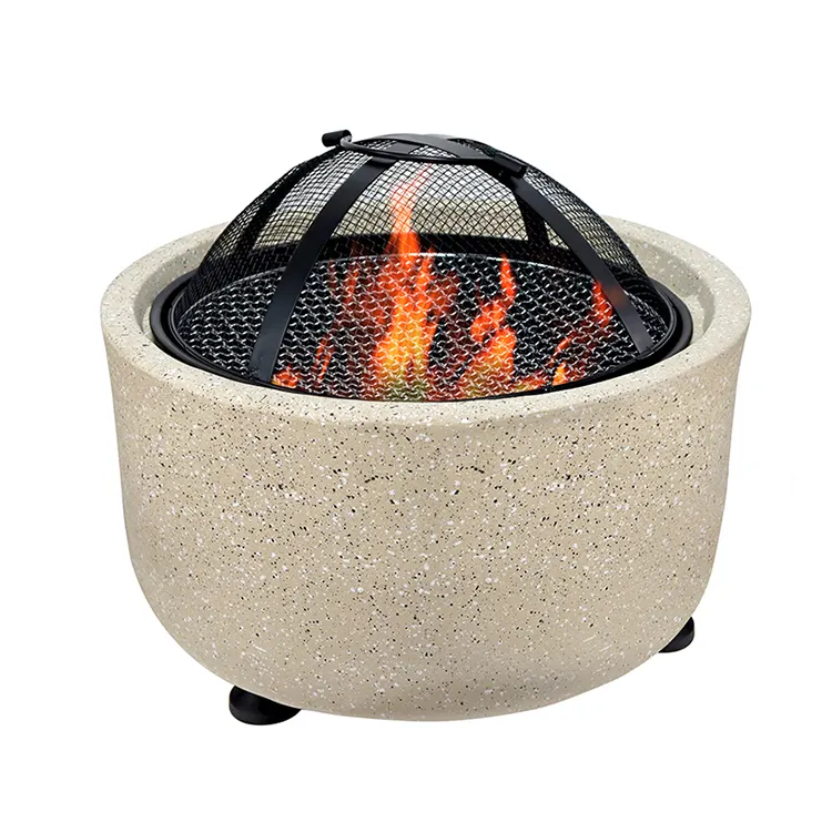 Multifunctional Garden Portable Smokeless Fire Pit Outdoor Charcoal Barbecue Stove with Mesh Cover