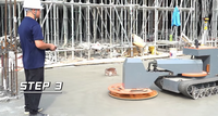 Petit robot de nivellement au laser d'intérieur, robot épandeur de mortier pour la décoration, le nivellement des sols en béton