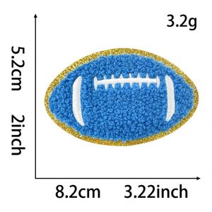 Nouvelle Patch Brodé en Chenille à Bords Pailletés Thermocollant, Motif Softball Bleu, pour Décoration de Chapeaux et Sweats à Capuche - Product Image 3