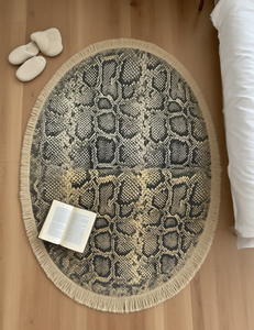 Tela de yute biodegradable transpirable al por mayor con estampado de serpiente para materiales de decoración artesanal en bolsos - Product Image 6
