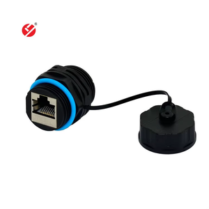 Connecteur RJ45 blindé LIYUAN <span class=keywords><strong>LY</strong></span>-KJ-AP43-A pour montage sur panneau, étanche IP68 Cat6A/Cat6, adaptateur de câble <span class=keywords><strong>LAN</strong></span> 8P8C - Product Image 2
