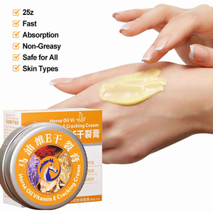 Crème anti-fissures à l'huile de cheval et à la vitamine E, baume réparateur intensif pour les peaux sèches et gercées, soin des mains, des pieds et du corps - Product Image 5