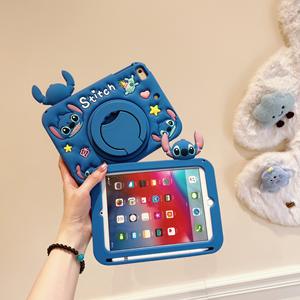 Étui pour tablette <span class=keywords><strong>iPad</strong></span> Mini modèle 2 pour enfants, dessin animé Pooh Stitch, avec support rotatif, cuir PU 3D - Product Image 3