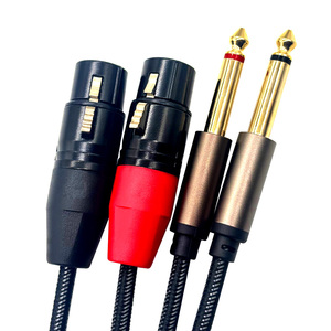 XLR 母头转 <span class=keywords><strong>1</strong></span>/<span class=keywords><strong>4</strong></span> 英寸 TS 电缆 2 XLR 母头转 2 X 6.35 毫米四分之一英寸 TS 单声道 Y 型分线器音频连接麦克风电缆扬声器 - Product Image 5