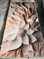 Panneau mural PVC moderne imperméable à haute brillance, imitation marbre UV, pour chambre, hôtel, usage domestique et commercial