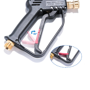 Pistolet de lavage haute pression 1/4'' 4000 psi pour <span class=keywords><strong>voiture</strong></span>, avec lance courte / buse pour mousse - Product Image 5