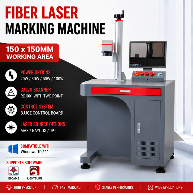Jpt Mopa Color 100W Fiber Laser Marking Machine for Deep Engraving Ezcad 2 Software  Laser Engraving Machine