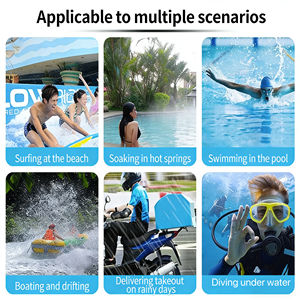 Pochette étanche IPX8 pour téléphone avec cadre airbag, sac transparent en PVC, cordon amovible, compatible avec les téléphones jusqu'à 7 pouces, idéale pour le sport, la natation et la plongée - Product Image 5