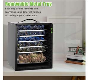 Mallette de rangement miniature en bois personnalisée pour figurines de collection Vitrines d'exposition en bois avec 6 plateaux Support de transport miniature - Product Image 4