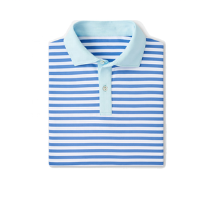 Áo Polo thể thao chất lượng cao, in thêu logo tùy chỉnh toàn bộ, sọc, 90% polyester, 10% spandex, màu sắc thể thao, dành cho chơi golf - Product Image 5