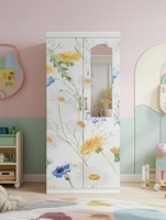 Armoire de rangement en acier démontable à 2 portes, montage facile, pour vêtements, durable