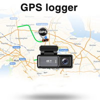 Caméra embarquée avant et arrière 4K+1080P, caméra embarquée pour voiture, WiFi intégré, GPS, surveillance de stationnement 24h/24, capteur G