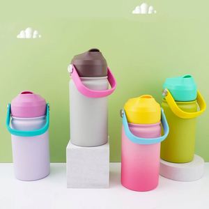Gobelet isotherme personnalisé en acier inoxydable à double paroi de 16 oz avec base en silicone au design moderne pour la rentrée scolaire des enfants - Product Image 1