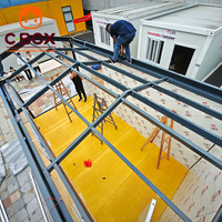 Maison modulaire en acier Cbox, structure de chantier, dortoir, bureau, maison conteneur à toit en pente