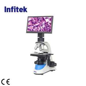 Microscopio petrográfico/polarizador INFITEK, binocular, para laboratorio, a prueba de agua