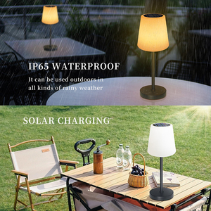 Ngoài trời không thấm nước Dimmable ấm trắng RGB xách tay ánh sáng ban đêm không dây sạc năng lượng mặt trời đèn bàn - Product Image 4