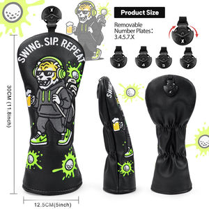 Funda de Alta Calidad para Palos de Golf, para Driver y Madera, en Cuero PU con Cierre Elástico - Product Image 6