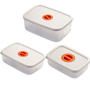 Food Storage Container Rectangle Stackable With Clip On Lid For Refrigerator And <b>Microwave</b> Use - Product Image 5