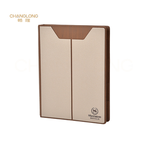 Porte-menu en cuir PU personnalisé pour hôtel, couverture de menu A4, porte-liste de vins pour <span class=keywords><strong>restaurant</strong></span>, porte-dossier pour chambre d'hôtes, écologique, fabrication OEM - Product Image 1