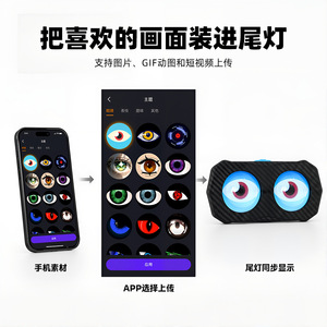   ไฟท้ายจักรยานอัจฉริยะ Devil Eye หน้าจอสี 1.44 นิ้ว ควบคุมผ่านแอพ กันน้ำ IPX4 ไฟ LED ชาร์จไฟได้ - Product Image 4