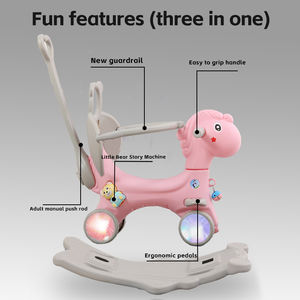 1-6 Jaar Oude Kinderen Hobbelpaarden, Kinderwagens, Fietsen, Veiligheid Met Vangrails, Verjaardagscadeau Speelgoed - Product Image 4