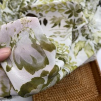 Tissu à imprimés 2020 coton, polyester, perles, étoffe en mousseline de soie à impression numérique fleurs, fabrication de robes