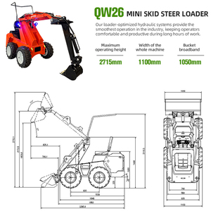 Produk baru obral mesin pemuat roda pemuat selip Mini - Product Image 5