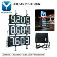 Affichage numérique du prix du carburant LED étanche IP65 pour extérieur avec télécommande, pour utilisation en station-service extérieure