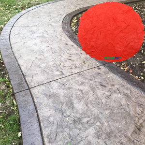 Tapis de tampon en béton d'ardoise légère-Texture sans couture, rouge et ciseau/bord pointu - Product Image 2