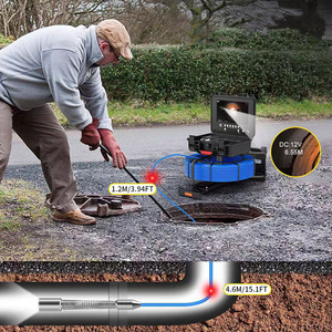 Endoscope industriel portable en métal haute définition de 10,1 pouces pour l'inspection des égouts, débouchage, caméra étanche, peut pivoter - Product Image 2