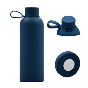 Bouteilles d'eau en acier inoxydable isolées de luxe sans BPA avec poignée colorée Surface de peinture en caoutchouc souple 350ml 500ml 750ml <span class=keywords><strong>1L</strong></span> - Product Image 1