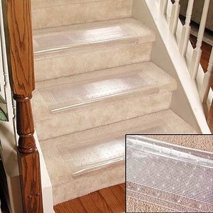 Protecteur de tapis <span class=keywords><strong>en</strong></span> plastique transparent PVC, résistant, pour la poussière, les couloirs, les escaliers, antidérapant, protecteurs de marches transparents - Product Image 4