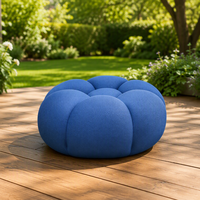 Pouf ottoman en mousse compressée sous vide, moderne, en tissu doux, pour salon et salle de séjour